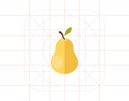 Ripe pear iconのイラスト素材