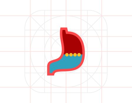 Stomach Vector Iconのイラスト素材