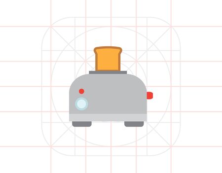 Toaster with bread slice