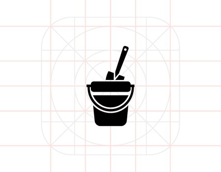 Toy bucket with spade.のイラスト素材