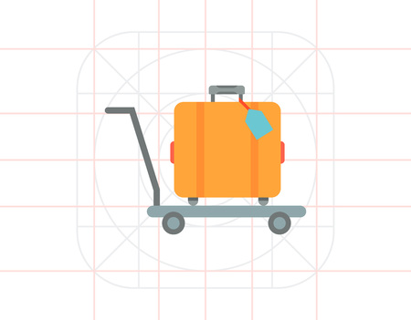 Travel suitcase on cartのイラスト素材