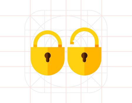 Two Locks Iconのイラスト素材