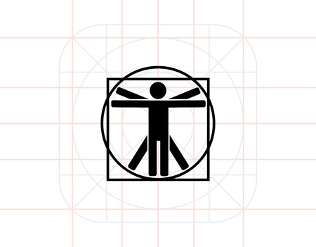 Vitruvian Man Iconのイラスト素材