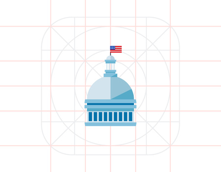 White House Vector Iconのイラスト素材