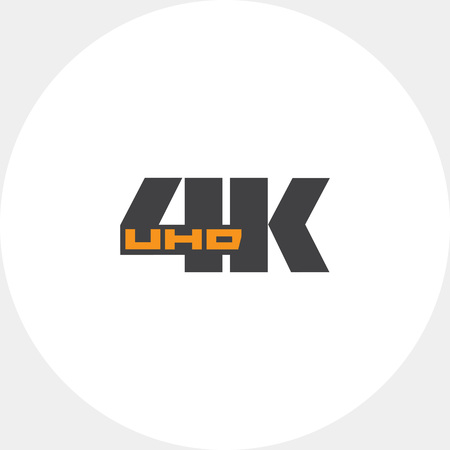 4K UHD badgeの写真素材