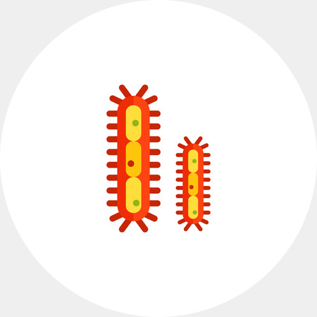 Bacteria with flagellaのイラスト素材