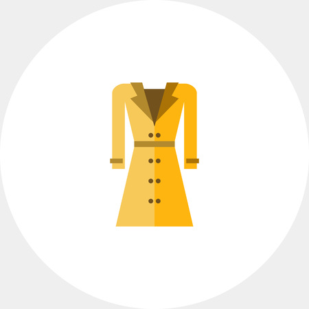 Beige woman raincoat iconのイラスト素材