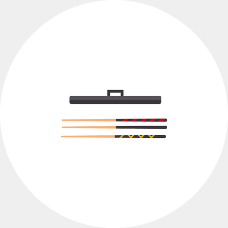 Billiard Cues with Case Iconのイラスト素材