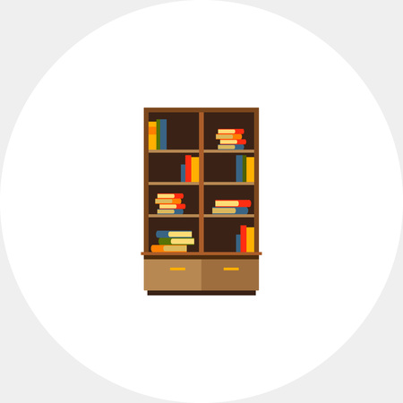 Bookcase  flat iconのイラスト素材