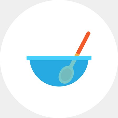 Bowl with spoonのイラスト素材