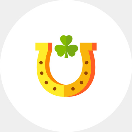 Horseshoe With Trefoil Inside Iconのイラスト素材