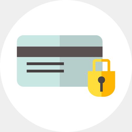 Credit card and padlockのイラスト素材