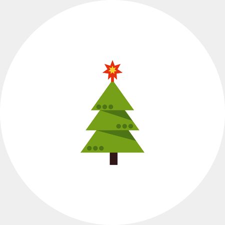 Decorated Christmas treeのイラスト素材