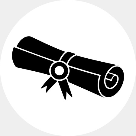 Diploma Scroll Iconのイラスト素材