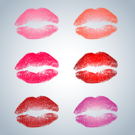 Set of Six Kiss Stampsのイラスト素材