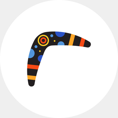 Colorful Australian boomerang iconのイラスト素材