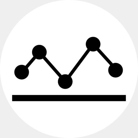 Vector icon of two line graphs with pointsのイラスト素材