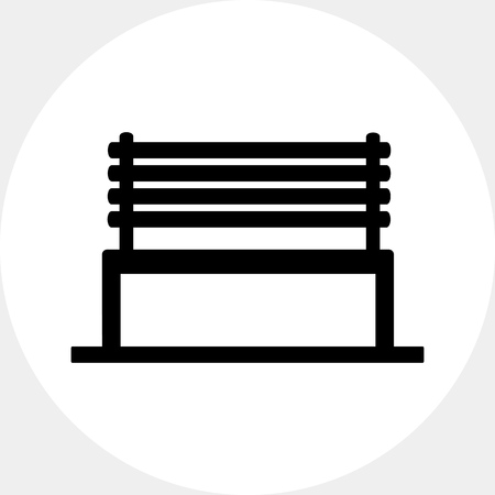 Park bench simple iconのイラスト素材
