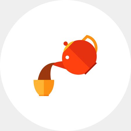 Pouring Coffee into Cup Vector Iconのイラスト素材