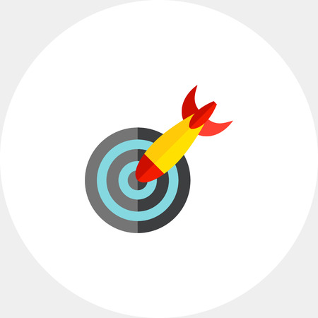 Rocket hitting target iconのイラスト素材
