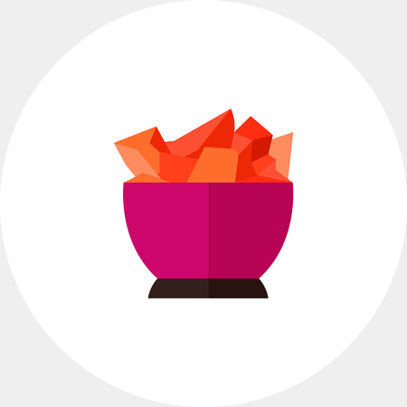 Vector icon of salt lamp. Decorative lamp, souvenir, healthcare appliance. Poland concept. Can be used for topics like treatment, healthcare, health effects of saltのイラスト素材