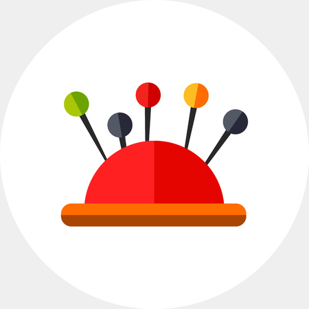 Sewing Pins in Pin Cushion Iconのイラスト素材