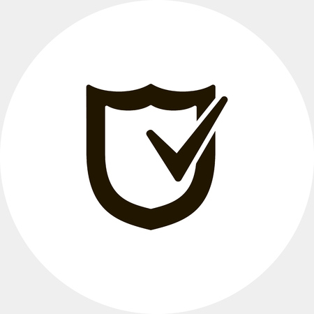 Icon of shield with checkmarkのイラスト素材