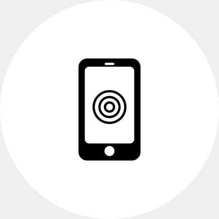 Smartphone with tap signのイラスト素材