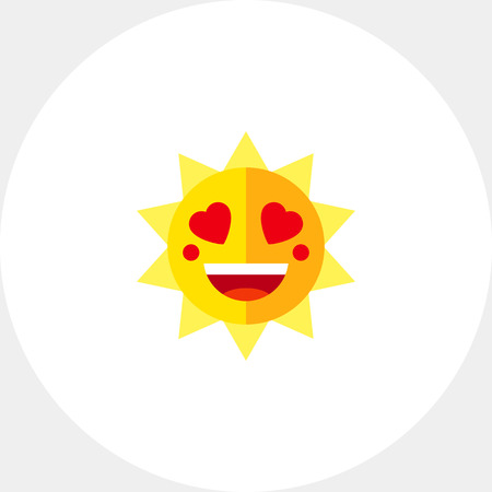 Smile lovely sun iconのイラスト素材