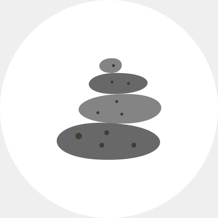 Multicolored vector grey stones for spa stone therapyのイラスト素材