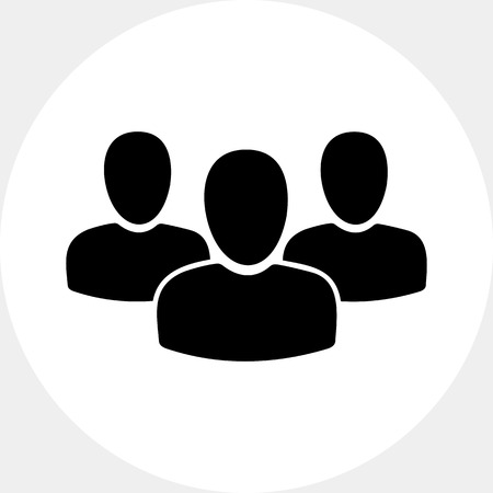 Three men busts. Together, collaboration, partnership. Team concept. Can be used for topics like business, management, recruitment.のイラスト素材