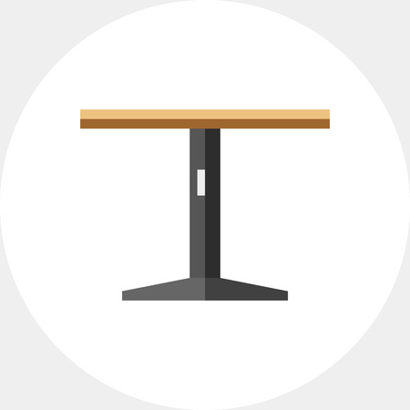 Round table, side view. Domestic, cafe, comfortable. Furnishing concept. Can be used for topics like furniture, interior design, marketing.のイラスト素材