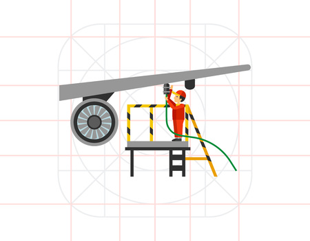 Aircraft maintenance iconのイラスト素材