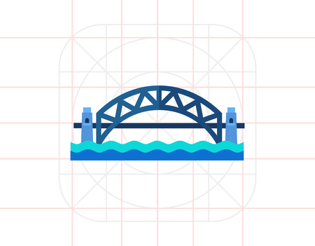 Harbour bridge in Australia vector iconのイラスト素材