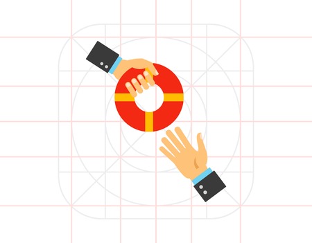 Helping business to survive vector iconのイラスト素材