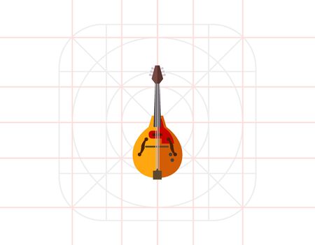 Mandolin musical instrument iconのイラスト素材