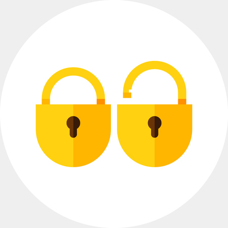 Two Locks Iconのイラスト素材