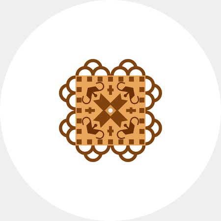 Beautiful Lefkaritika lace iconのイラスト素材