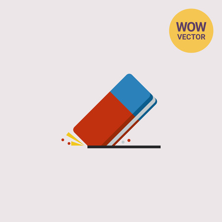 Eraser flat iconのイラスト素材