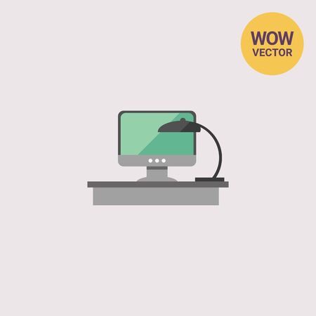Computer deskのイラスト素材