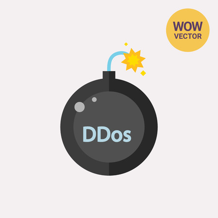 Ddos attack concept iconのイラスト素材