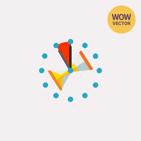 Deadline Concept and Clock Iconのイラスト素材