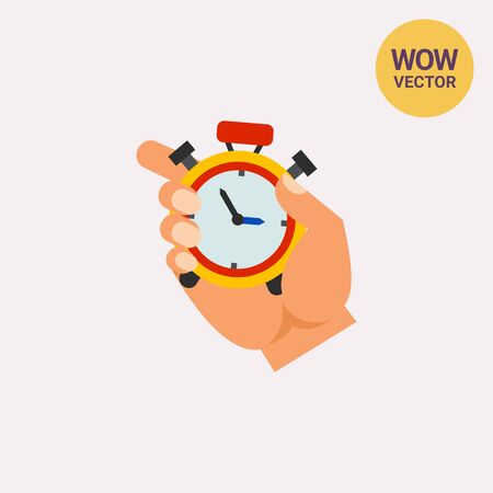 Hand Holding Stopwatch Iconのイラスト素材