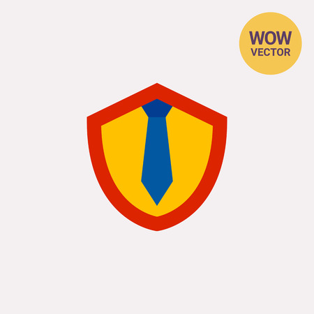 Shield with Tie as Lawyer Concept Iconのイラスト素材