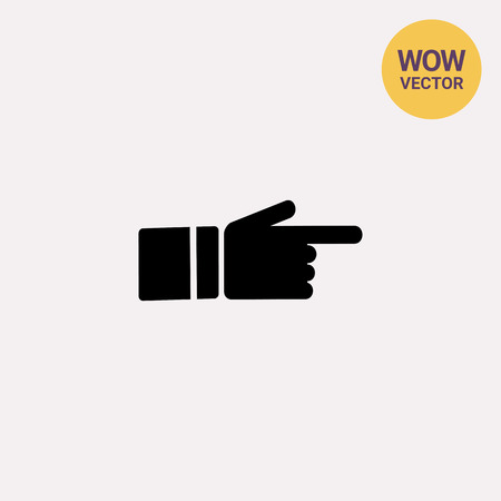 Showing finger simple iconのイラスト素材