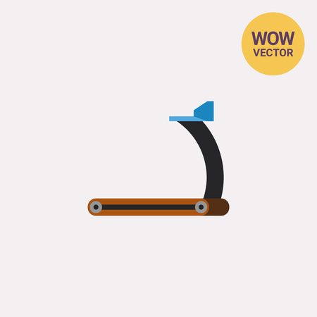 Treadmill icon on plain backgroundのイラスト素材