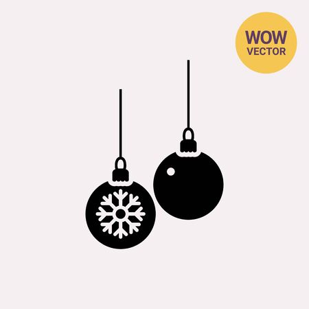 Two Christmas Balls Iconのイラスト素材