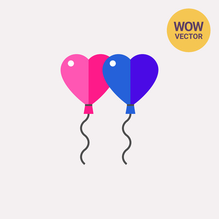 Two Heart Balloons Iconのイラスト素材