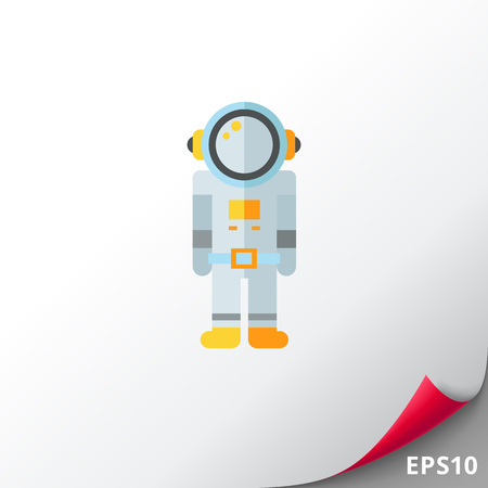 Astronaut flat iconのイラスト素材