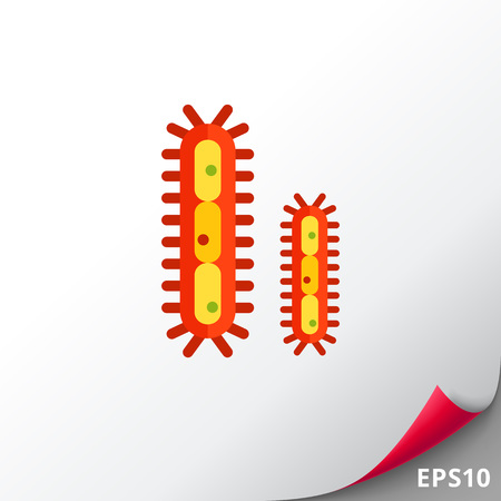 Bacteria with flagellaのイラスト素材